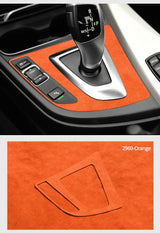 BMW Suede Gear Shift Panel Trim Frame Sticker Anti Scratch Car Interior Accessory