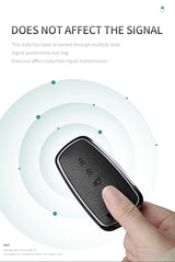 Metal and Leather Car Key Case Cover For Ford