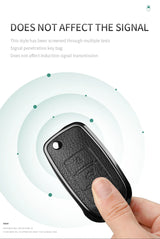 Metal and Leather 3 Button Car Key Case Cove For VW Volkswagen Beetle Caddy Eos Golf Jetta Polo Scirocco Tiguan Touran UP