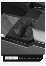 Tesla Cybertruck 2024 Cup Holder Central Control Silicone Drinks Holder Storage Car Interior Accessories Black Grey Cup Holde