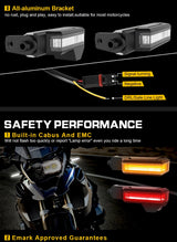 Emark Motorcycle LED Turn Signal Light For BMW F800 R1200GS F650GS Front Indicator Blinker Lamp 12V Led Rear Red Brake Light