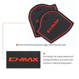 Car Gate Slot Cup Mat for ISUZU D-MAX 2021 - 2024 DMAX Anti-Slip Door Groove Pad Interior Accessories Non-Slip Coaster