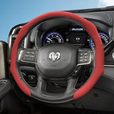 Perforated Leather Steering Cover for Ram 1500 Car Interior Accessory Hocasen