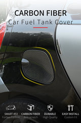 Fuel Tank Cap Carbon Fiber Cover for Smart 453 Car Interior Accessory GMUNI
