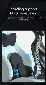 Lumbar Support Pillow for Office Chair Office Home Memory Foam Back Support Pillow for Car, Chair Cushions,Back Pain Relief