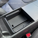 Console Armrest Storage Box Interior Organizer ABS Rubber Pad or Flocking Armrest Box Storage TEKSY