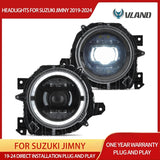 Black LED Projector Headlights for Suzuki Jimny 2019 Headlight Assembly VLAND