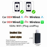Wireless 2-in-1 CarPlay Android Auto Adapter AI Smart Box