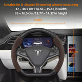 Steering Wheel Cover Suede Carbon for Tesla Model 3