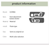 For BMW X3 G45 G48 (2025-) Seat Adjustment Button Panel Cover Trim Stickers Made of Alcantara Car Interior Tuning Accessories