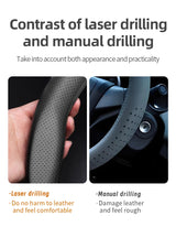 Ultra-Thin Leather Steering Wheel Cover for Toyota Crown