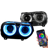 Black RGB Projector Headlights for Challenger 2015-2024