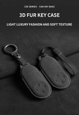 Suede Car Key Case Cover for Aito M9 2024 Car Key Protective Shell Accessories Car Key Case Cover OEM
