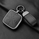 8 Button Aluminum Alloy Goatskin Car Key Case Cover for Zeekr X 001 009 2022 2023