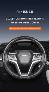 Carbon Fiber Snap-On Wheel Cover for Isuzu Car Interior Accessory Hocasen