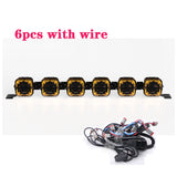 4/6/7pcs LED Work Light Bar For Car Jeep Truck Pickup Boat Suv Off Road Amber Drl 12v Led Head Lamp Fog Light Car Accessories