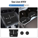 For BYD SeaLion 07 EV Car Cup Mat Center Console Storage Box Pad Door Groove Liner Custom Interior Accessories Car Interior A
