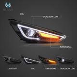 Dual Beam Headlights for Ford Focus 15-18 Headlight Assembly Vland