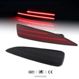 Red Rear Bumper Reflector Lights for Toyota Yaris 12-14 Car Interior Accessory iJDM
