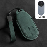Suede Car Key Case Cover for Aito M9 2024 Car Key Protective Shell Accessories