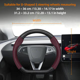 Carbon Fiber Leather Cover for Tesla Model 3 Y X S