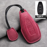 Car Key Cover For Ford Puma Grand C Max Focus Mondeo Kuga Fiesta Ecosport Transit Kuga Leather Car Key Case Cover