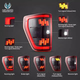 Full LED Tail Lights Sequential Signal Ford F-150 Car Interior Accessory VLAND