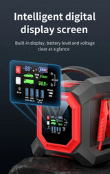 Heavy-Duty 12V/24V Jump Starter, Instant Start for Dead Batteries, Multi-Port Charging & Emergency Lighting Jump Starter Minu