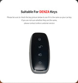 Metal and Leather Car Key Case Cover For BYD Denza D9 DM-i 2022 2023 N7 N8 Auto Keychain Protect Set Car Key Case OEM
