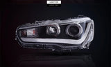Projector Headlights with Angle Eyes for Lancer Evo X LED Ambient Light vland
