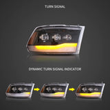 Black LED Headlights for Ram 1500 2009-2018 Car Interior Accessory Vland