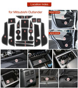Car Gate Slot Mat for Mitsubishi Outlander 2023 Anti-Slip Door Groove Cup Pad Non-Slip Coaster Interior Accessories
