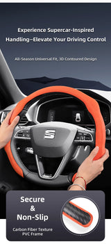 Suede Snap-On Wheel Cover for Seat Ibiza Leon Arona Car Interior Accessory Hocasen