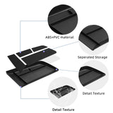 Dashboard Storage Box ABS for Volkswagen Taos 2022-2024 Car Display Screen Rear Tray Organizer Accessories Tidying Black Car