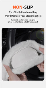 Peugeot Long Plush Warm Non-Slip Steering Wheel Cover