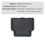 for Tesla Model Y Launch 2025 Model 3 Highland 2024 Armrest Hidden Magnetic Storage Box ABS Car Interior Accessories Gadgets