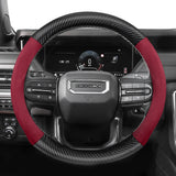 Suede Matte Carbon Fiber Steering Cover for GMC Sierra Car Interior Accessory Hocasen