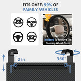 Carbon Fiber Design Auto Steering Wheel Tray Multipurpose Adjustable Car Table with Drawer and Anti-Slip Protective Adhesive