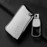 Aluminum Alloy Goatskin 5 Button Car Key Case Cover For Lexus LM350h LM500H 2023 2024 Car Key Protection Shell Accessories