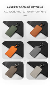 Goatskin Car Card Key Protective Cover NFC Induction Card Key Case All Car Card Key Universal Protective Cover Keychain Car A