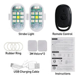 Wireless LED Strobe Warning Lights with Remote Control 2PCS