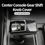 For Chevrolet Silverado (2022-2023) Carbon Fiber Center Console Gear Shift Knob Cover Car Interior Accessory OEM