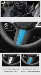 For New BMW Series Fit for G Chassis Steering Wheel Trim Sticker Anti Scratch Made of Alcantara Car Interior Tuning Accessori