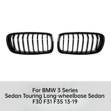 For BMW 3 Series Sedan Touring Long-wheelbase Sedan F30 F31 F35 13-19 Car Front Grille Single Double Line Front Bumper Accessory