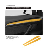 Top Suede For Tesla Model 3 (2020-2023) Model Y (2020-) Door Inner Handle Trim Sticker Car Premium Interior Tuning Accessories