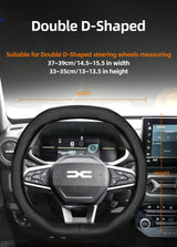 Steering Wheel Cover Ultra-Thin Leather Dacia Duster Car Interior Accessory Hocasen