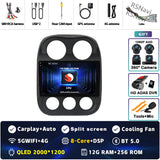 2K QLED Android Head Unit for Jeep Compass Patriot 2010–2016
