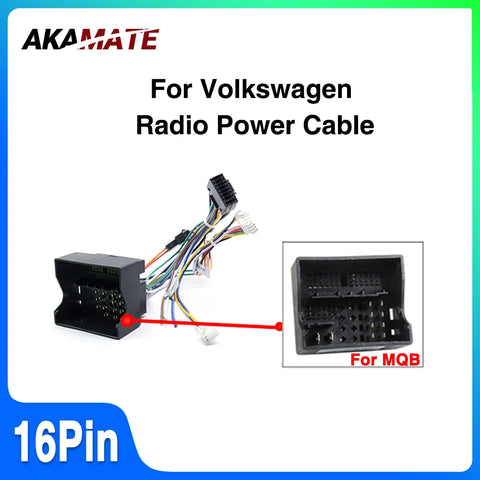 16pin Power Wiring Harness Adapter for VW Golf 7 Car Interior Accessory AKAMATE