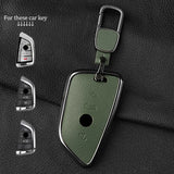 Metal and Leather Car Key Case for BMW