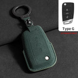 Suede Car Remote Key Case Cover for Volkswagen Golf